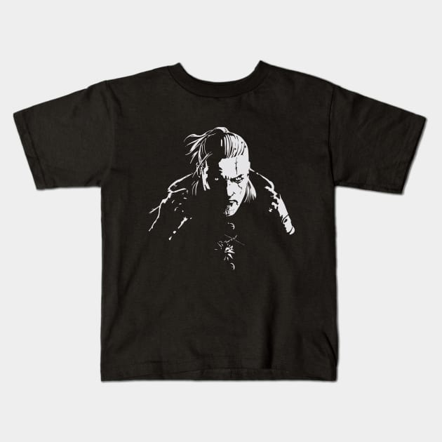 Geralt of Rivia Kids T-Shirt by IamValkyrie